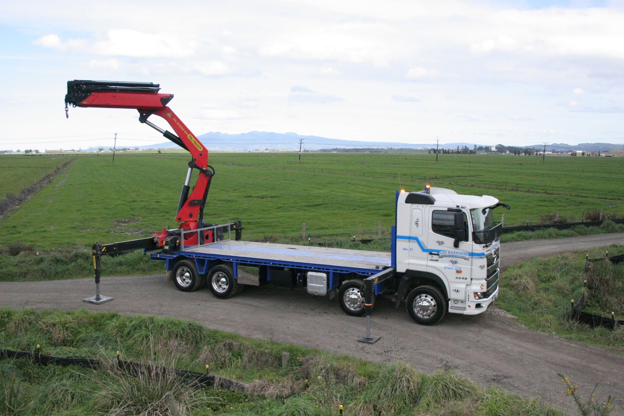 LHT Group hiab crane truck on the road